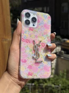 قاب گوشی Pink Garden آیفون | طرح باغ گل صورتی