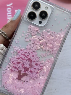 قاب گوشی شفاف آکواریومی شکوفه ی گیلاس ژاپنی