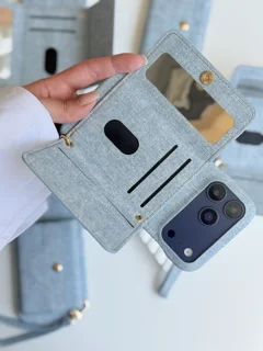 قاب گوشی جاکارتی طرح جین Jeans Wallet آیفون | ترکیب استایل پارچه‌ای و کاربرد هوشمندانه!