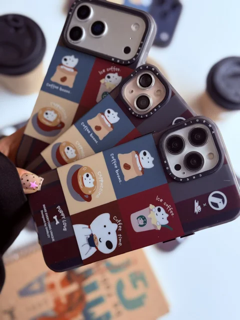 قاب گوشی Puppy Love Coffee آیفون | حس خوب قهوه و صمیمیت