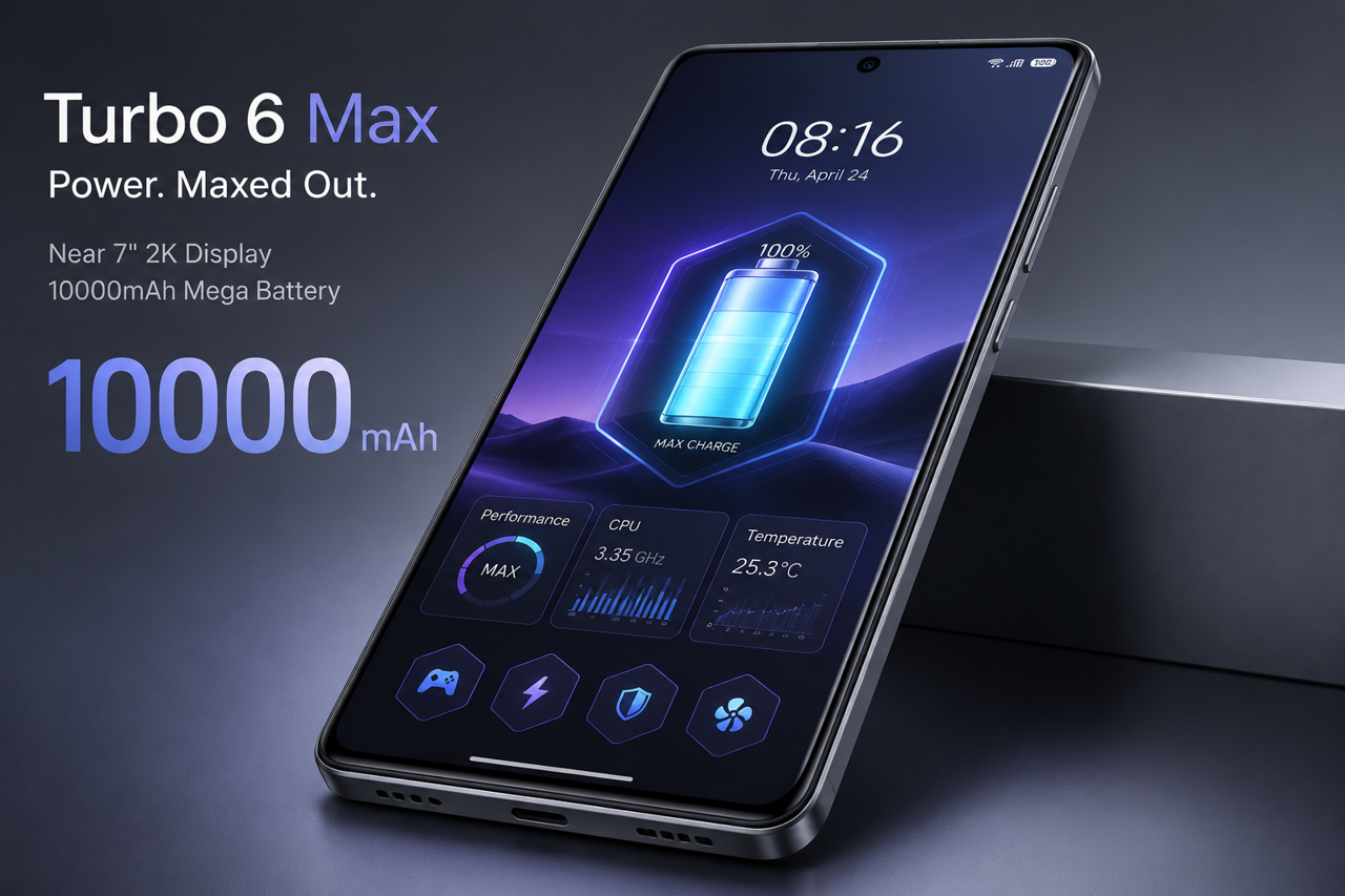 احتمال عرضه Redmi Turbo 6 Max با باتری ۱۰٬۰۰۰ میلی‌آمپرساعت؛ گام بعدی شیائومی در افزایش ظرفیت باتری